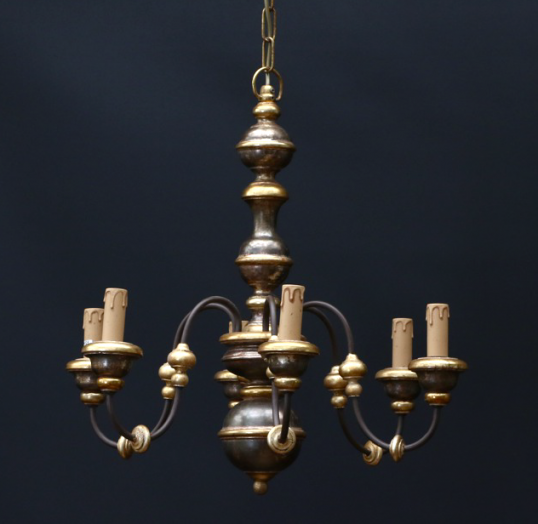 Turned 6-Light Chandelier